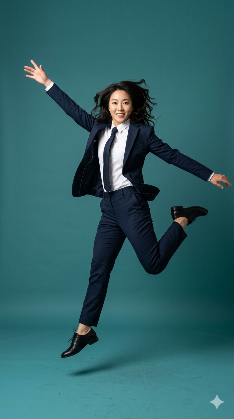 Stylish person in high-fashion editorial pose